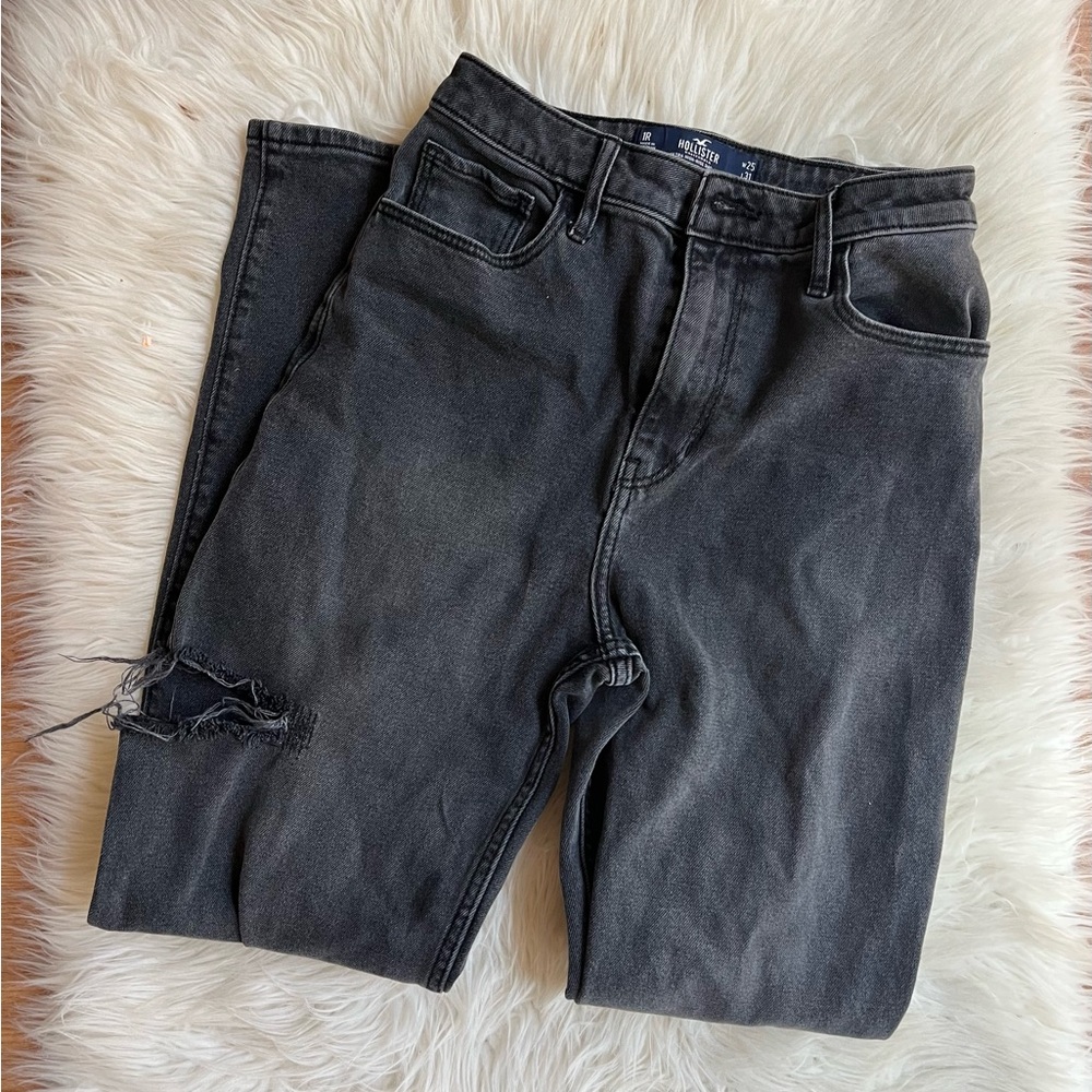 Hollister Ultra High Rise Dad Jean Side Slit 1R/25 - Picture 1 of 3